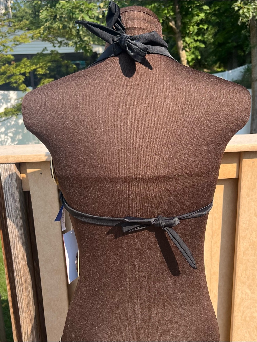 Swimsuits For All Black Beach Babe Triangle Bikini Top Sz 10 NEW Summer Vacation - Picture 6 of 6